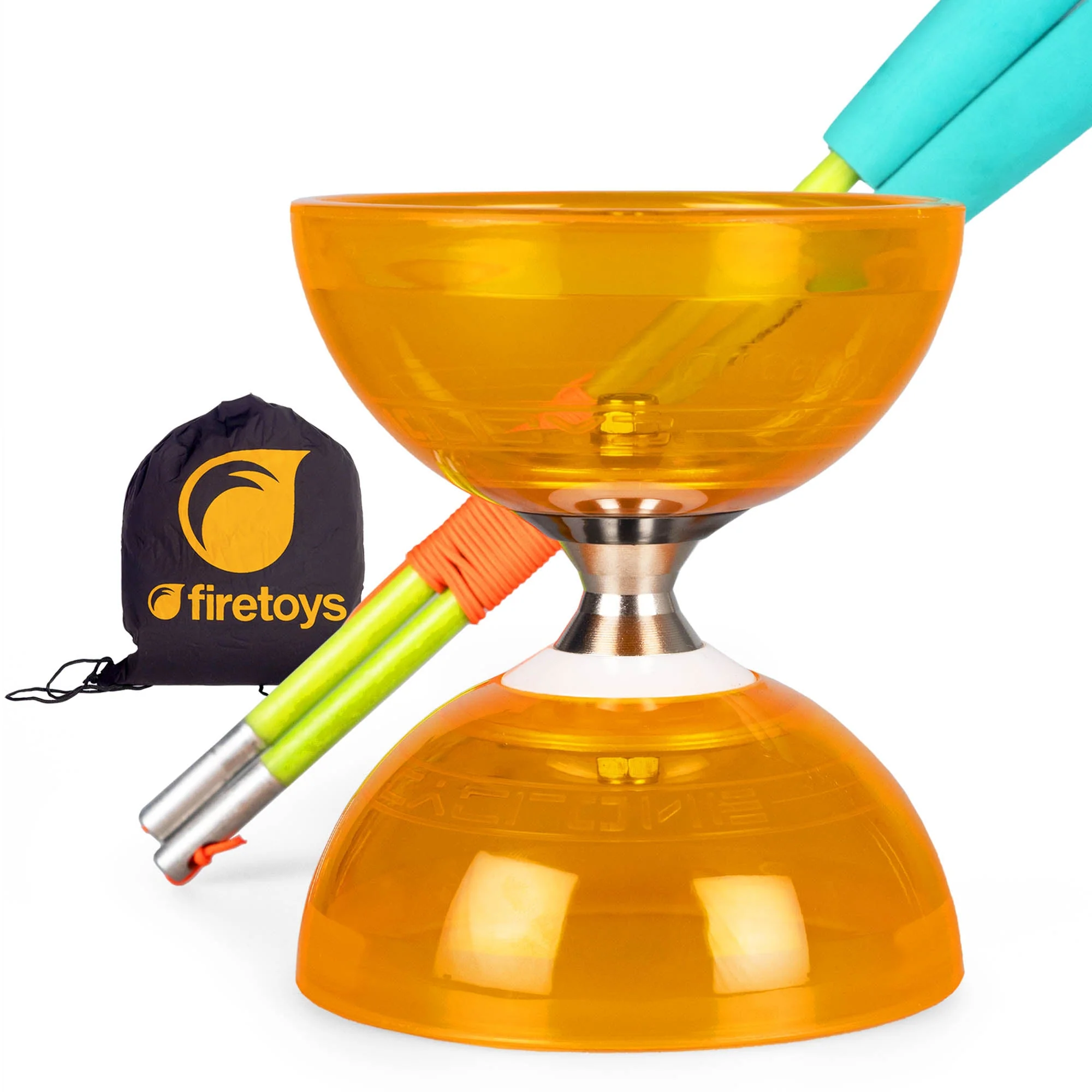 Cyclone Quartz Triple Bearing Diabolo Set with Superglass Handsticks and Bag - Image 14