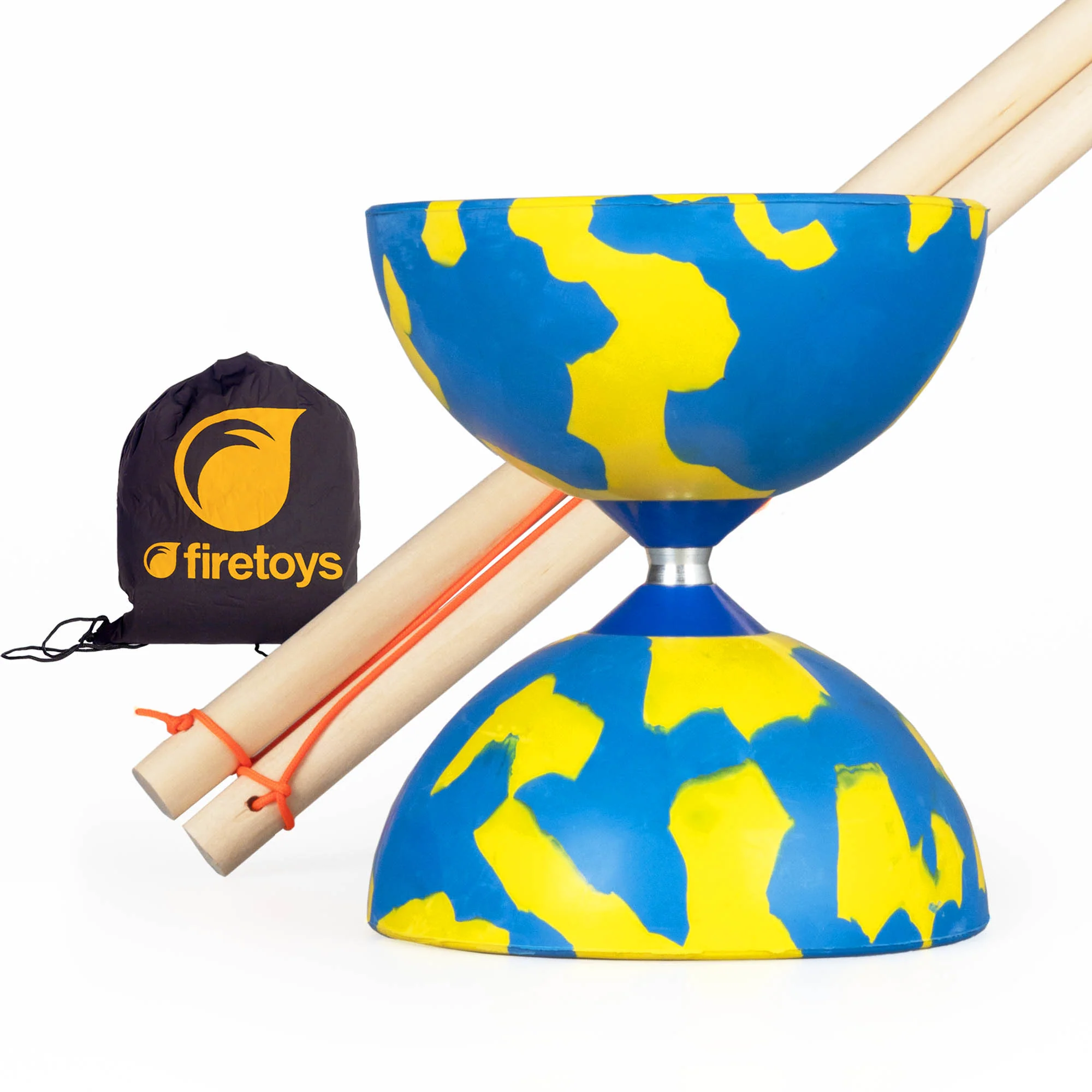 Jester Diabolo Set with Wooden Handsticks and Bag - Image 3