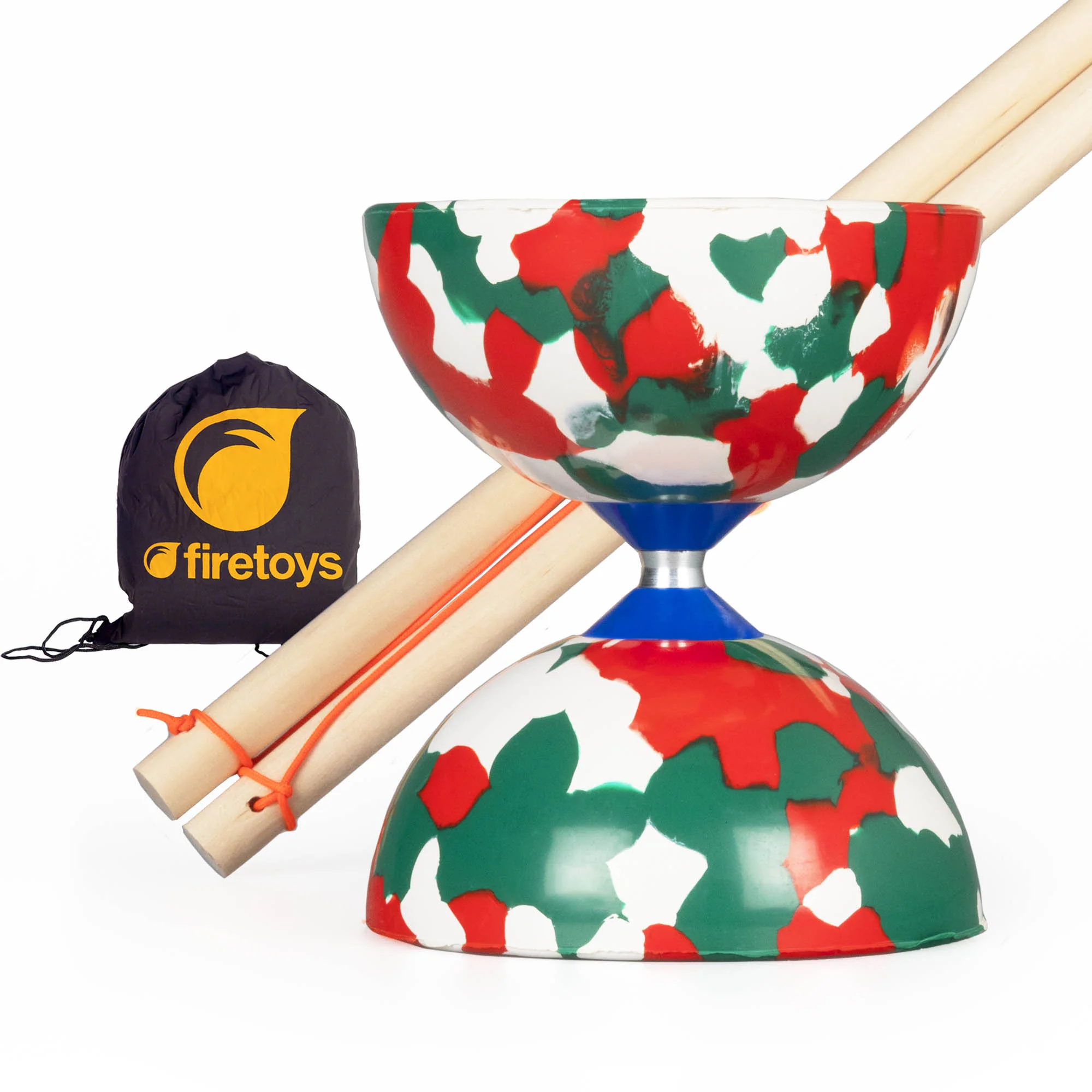 Jester Diabolo Set with Wooden Handsticks and Bag - Image 4