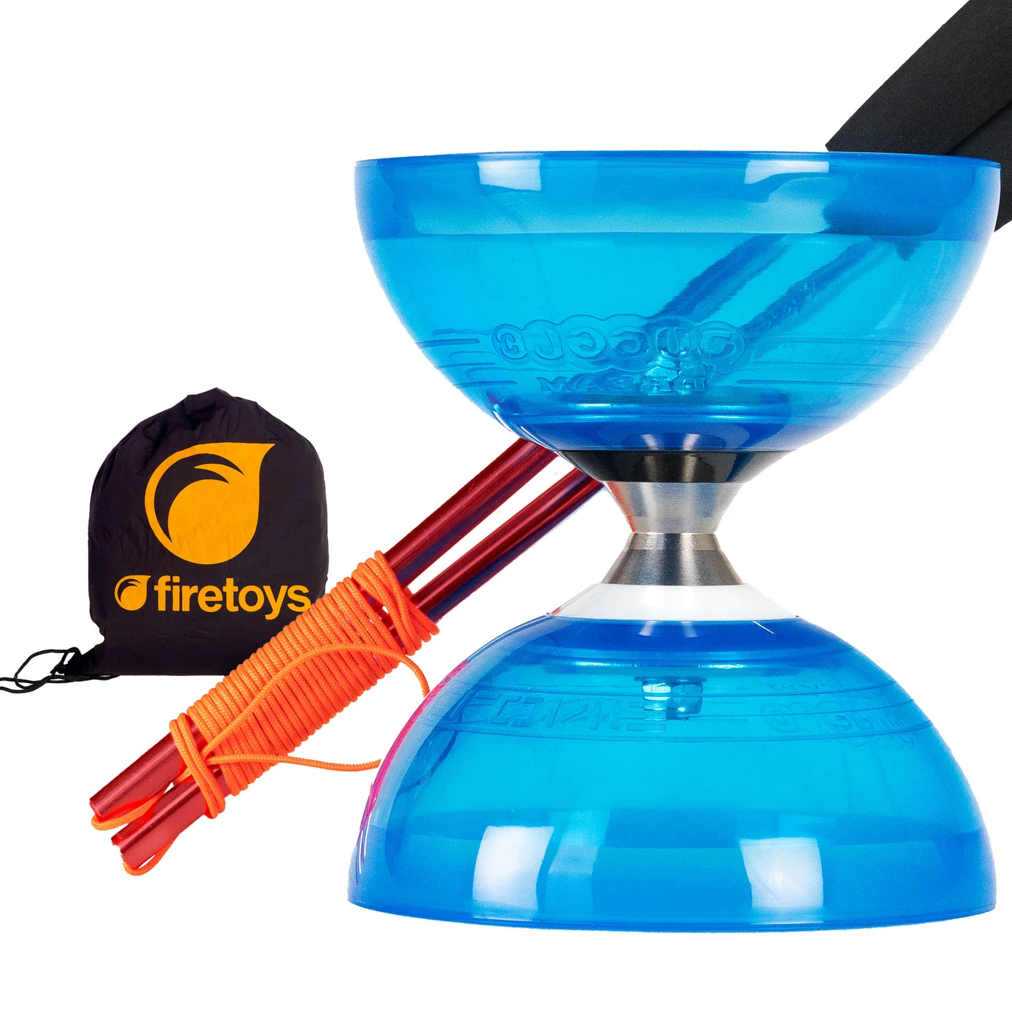 Juggle Dream Cyclone Quartz Triple Bearing Diabolo with Aluminium Handsticks & Bag - Image 3