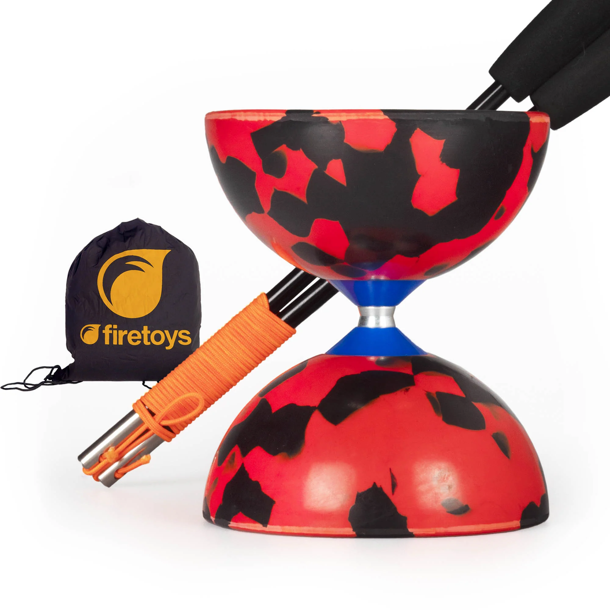 Juggle Dream Jester Diabolo with Status Handsticks and Firetoys Bag - Image 3
