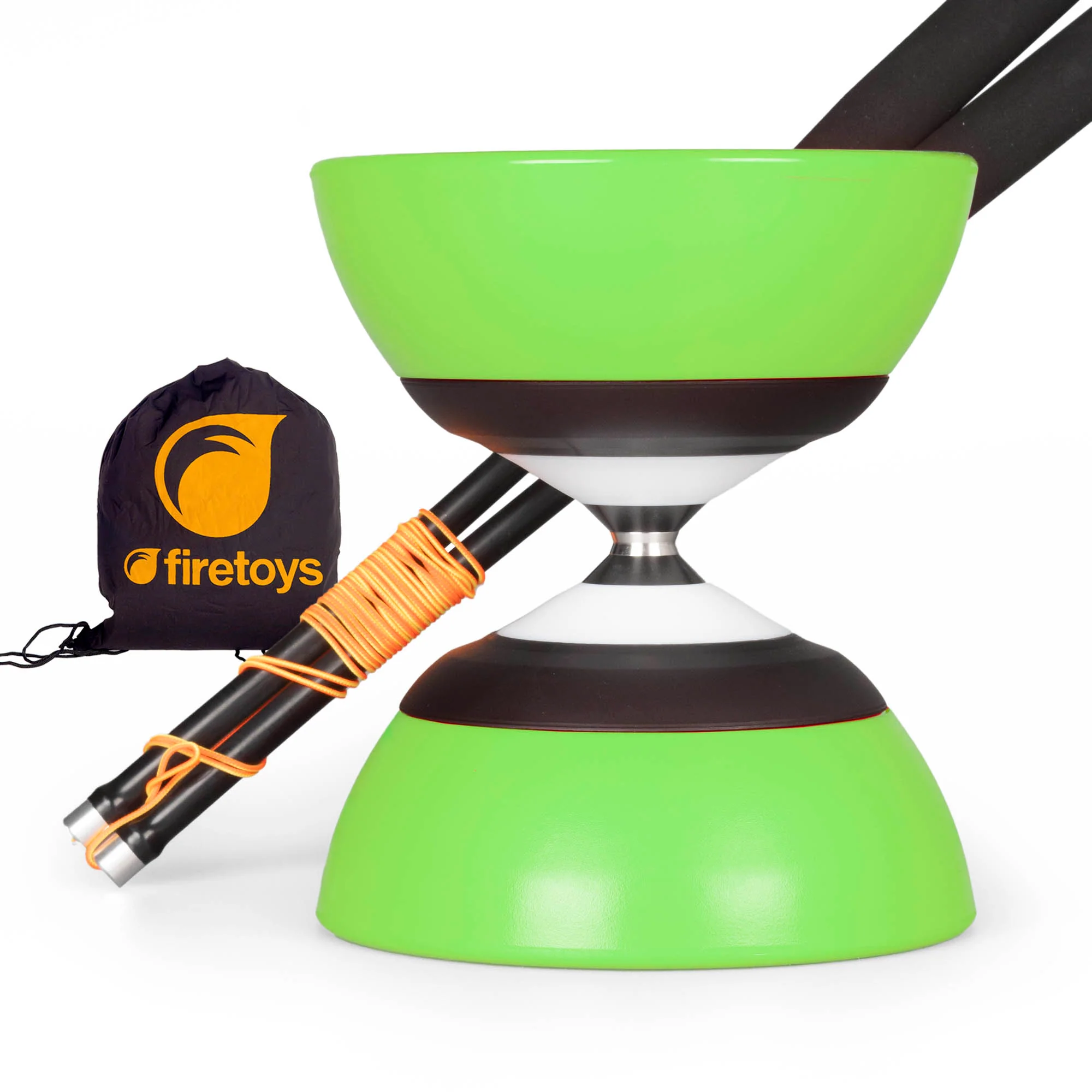 Sundia Evolution G2 - Fixed axle Diabolo Set - Evolution G2 diabolo with Henry's Carbon Fibre Handsticks & Firetoys Bag - Image 3