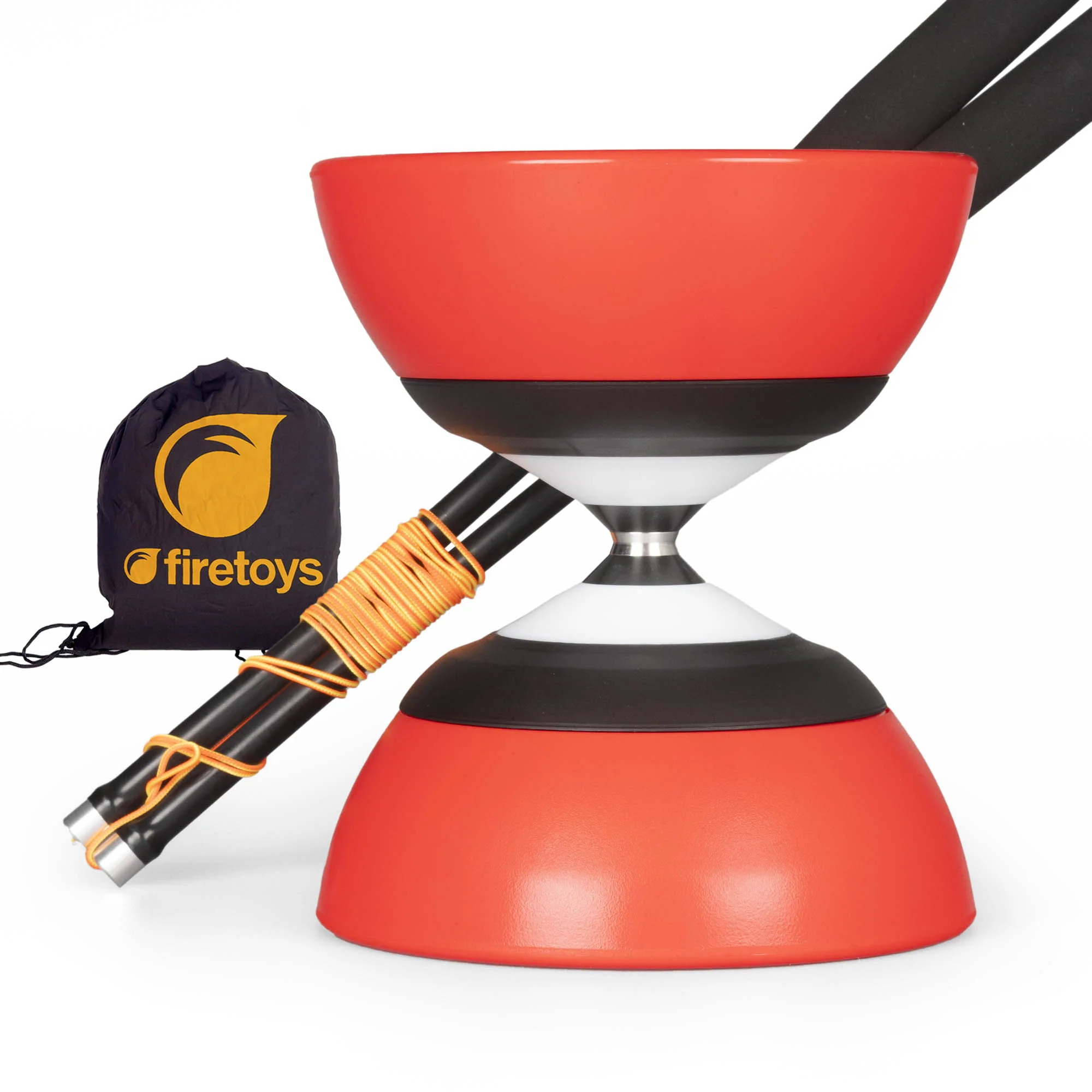 Sundia Evolution G2 - Fixed axle Diabolo Set - Evolution G2 diabolo with Henry's Carbon Fibre Handsticks & Firetoys Bag - Image 4