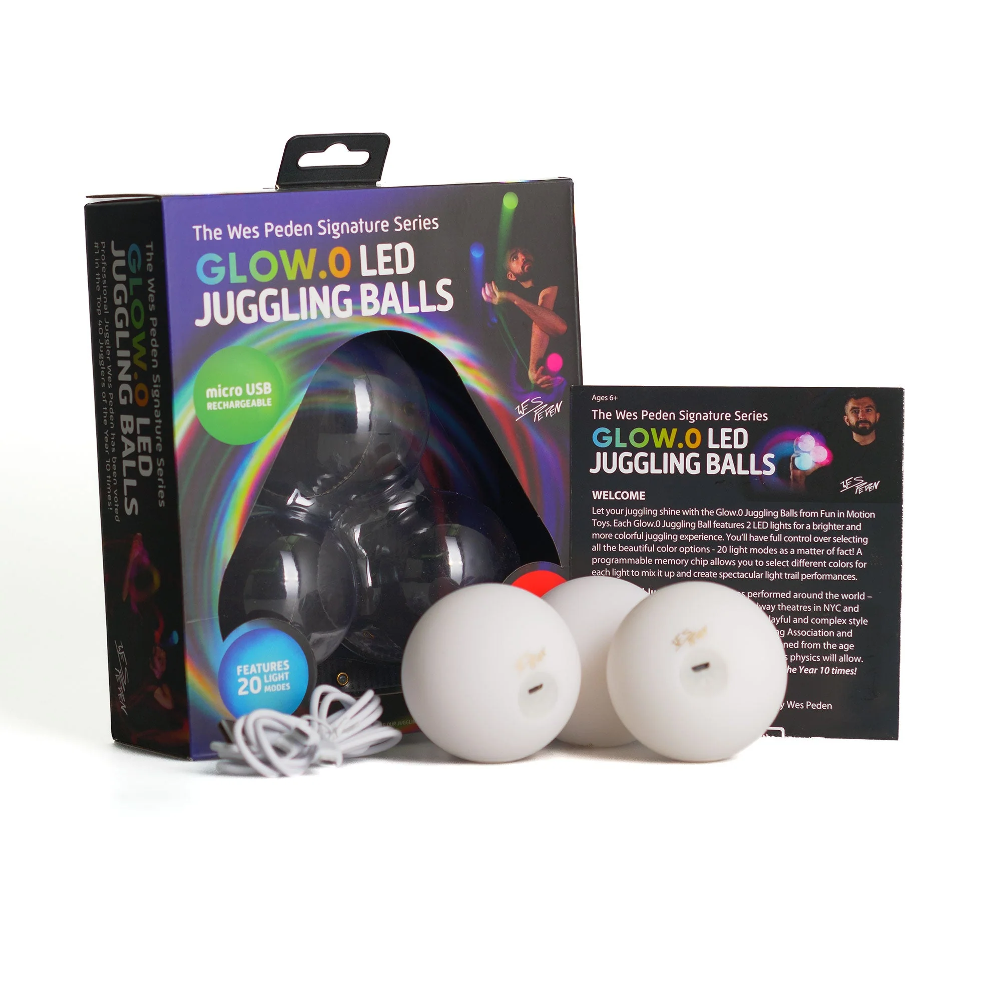 Wes Peden Glow.0 LED Juggling Balls - Set of 3 - Image 5