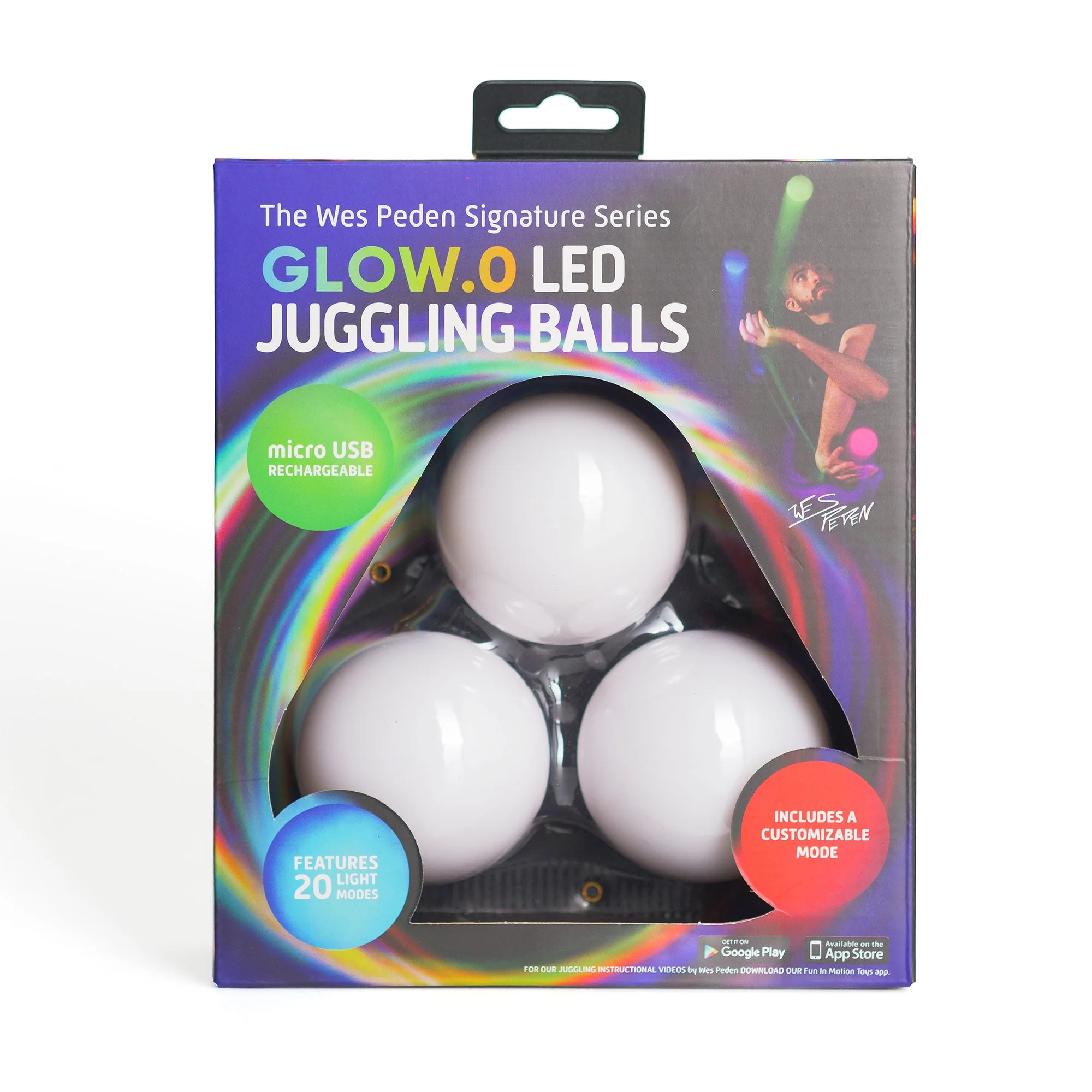 Wes Peden Glow.0 LED Juggling Balls - Set of 3 - Image 6