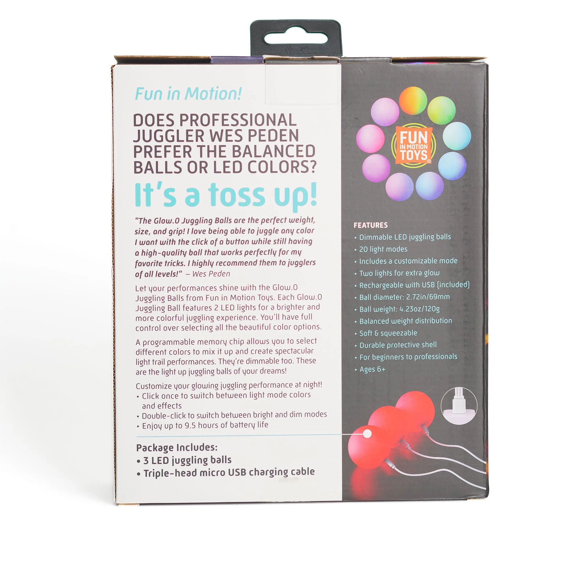 Wes Peden Glow.0 LED Juggling Balls - Set of 3 - Image 8